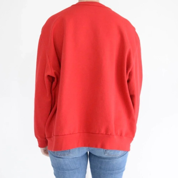 Vintage  Penningtons Red "Penguins  Presents" Festive Holiday Crewneck Sweater L - Picture 3 of 10